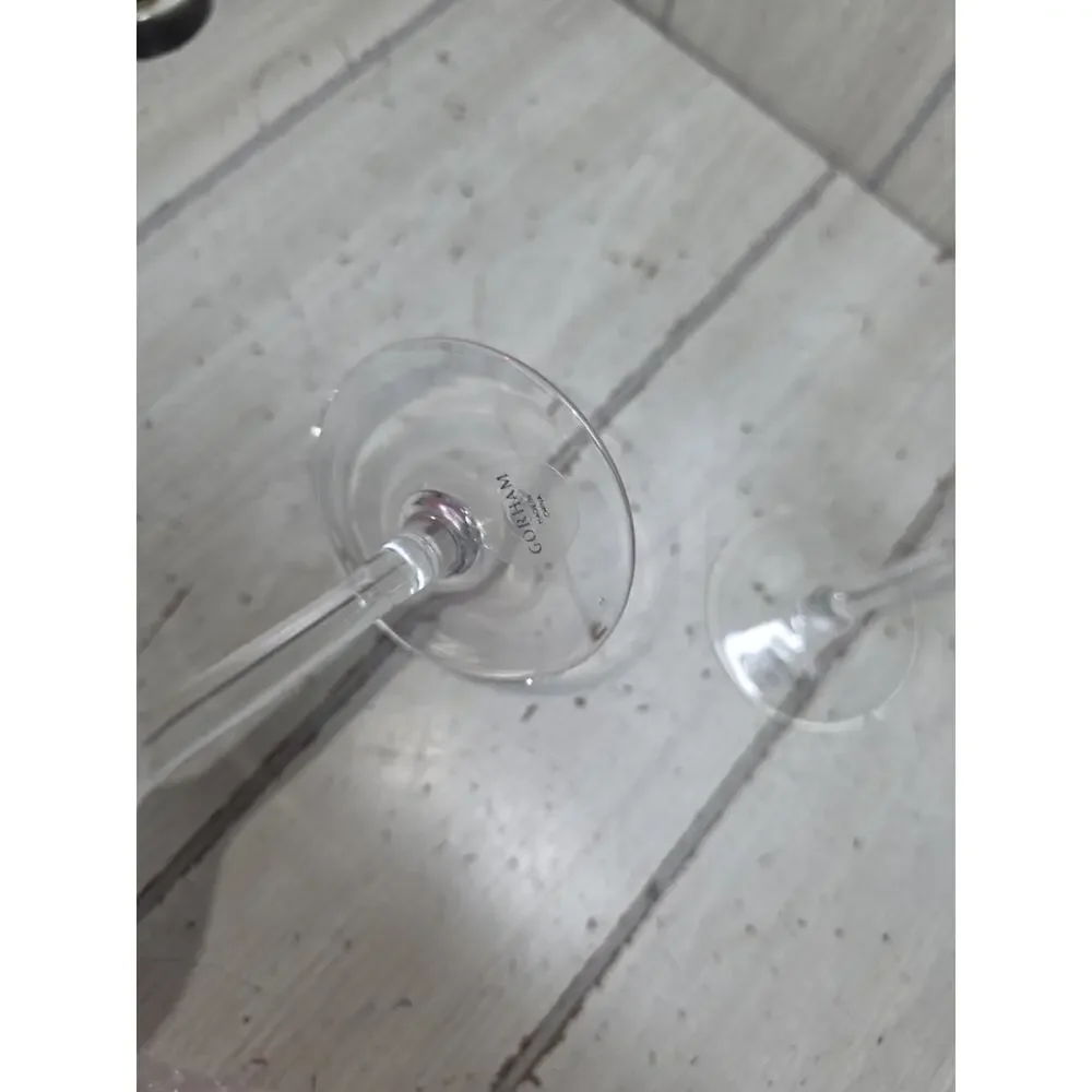 GORHAM Amore Collection TOASTING FLUTES Hearts Set of 2 Germany Wedding Ann